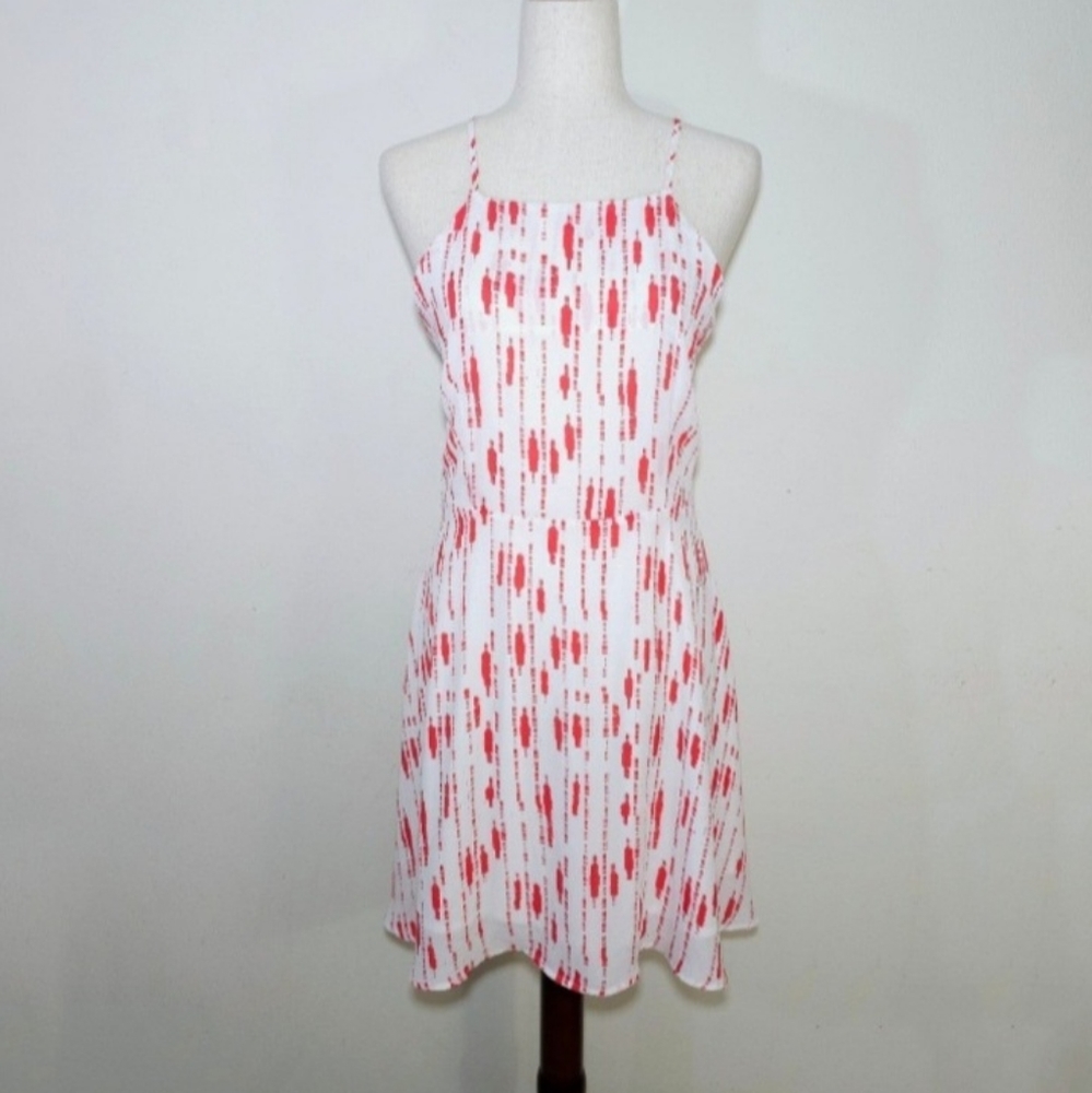 Aqua Open Back High Neckline Dress Size Medium